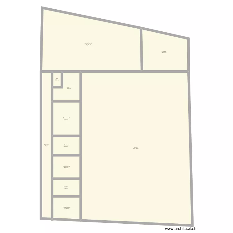 Jardin eglise. Plan de 