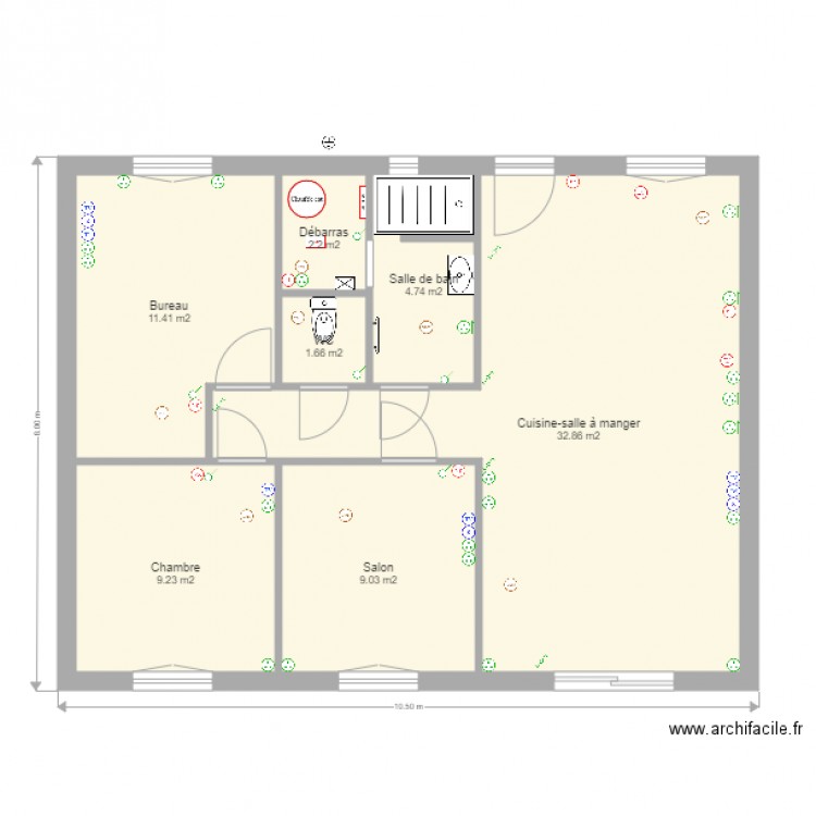Plan de masse parpaing salon électricité. Plan de 0 pièce et 0 m2