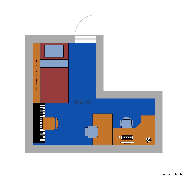 chambre Elodie. Plan de 0 pièce et 0 m2