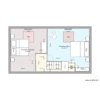 Etage annexe avec meubles et lits rapprochés salon sans cote 