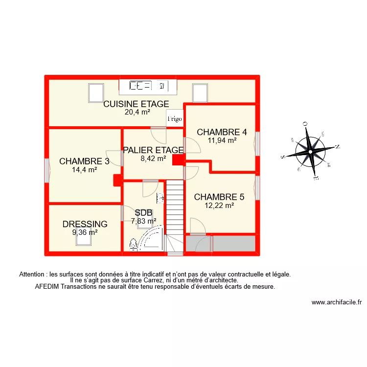 BI 8541 ETAGE . Plan de 