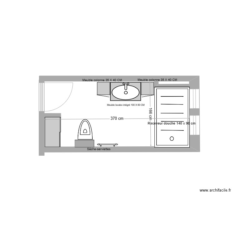 salle de bain ALTKIRCH  VARIANTE 2. Plan de 0 pièce et 0 m2