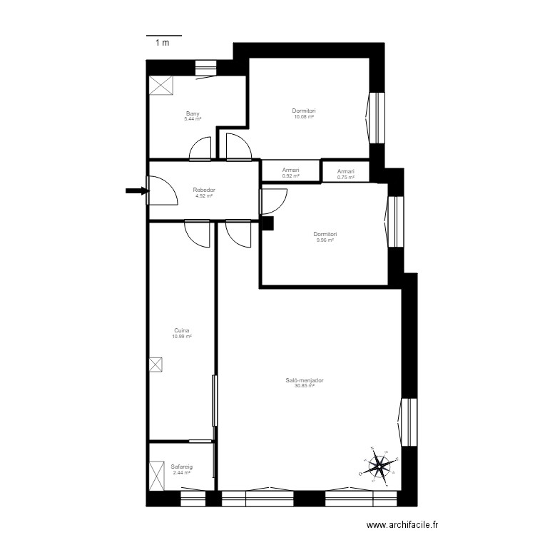 ED PRAT DE LES MAYOLES BLOC B 2 C ESCALDES. Plan de 0 pièce et 0 m2