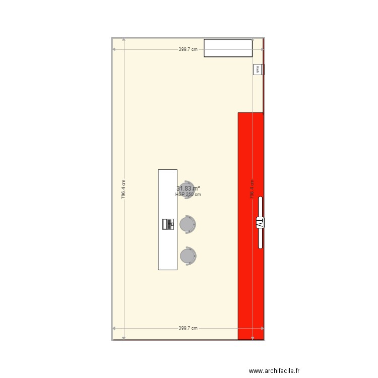 salon Equiphotel 2022. Plan de 1 pièce et 32 m2