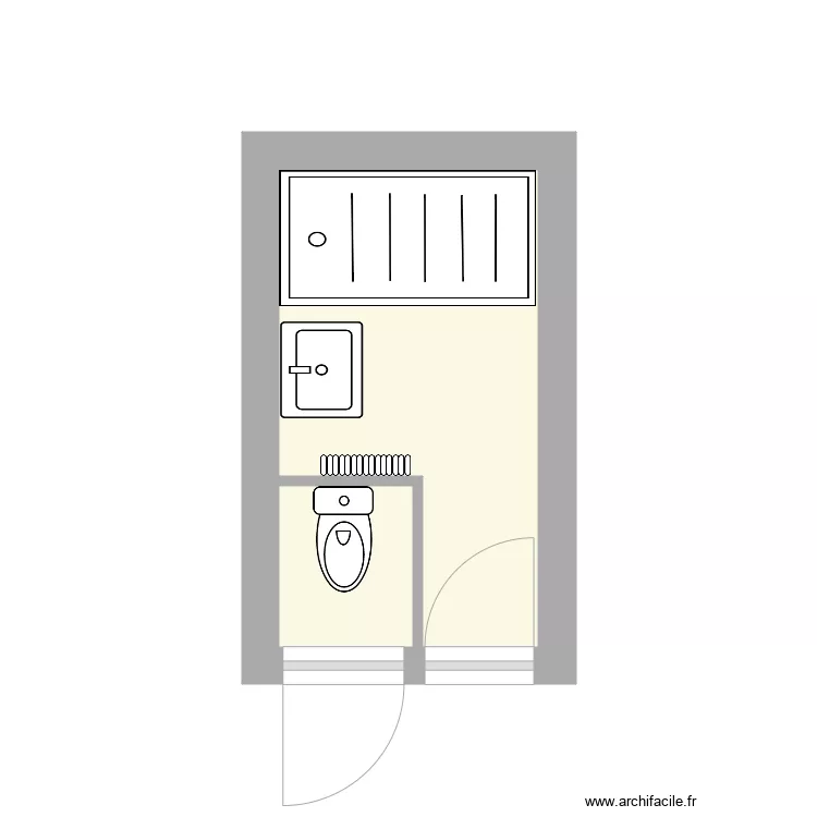 salle de bains gallos. Plan de 