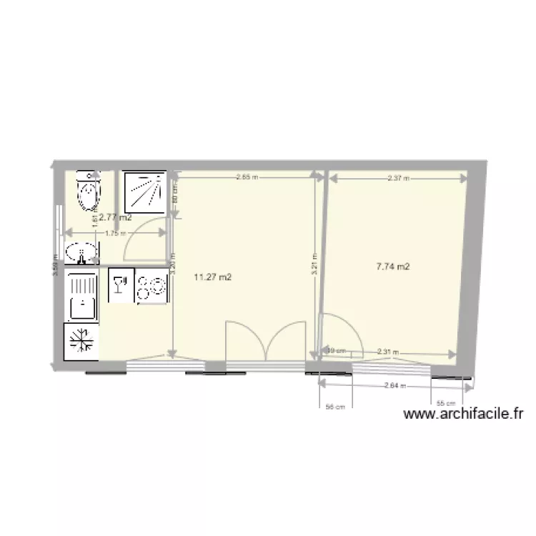 PETITE MAISON PLAN VV. Plan de 