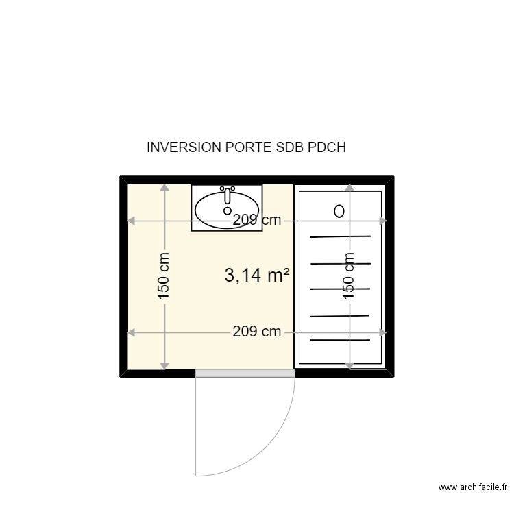 CHARLET JOSETTE . Plan de 1 pièce et 3 m2