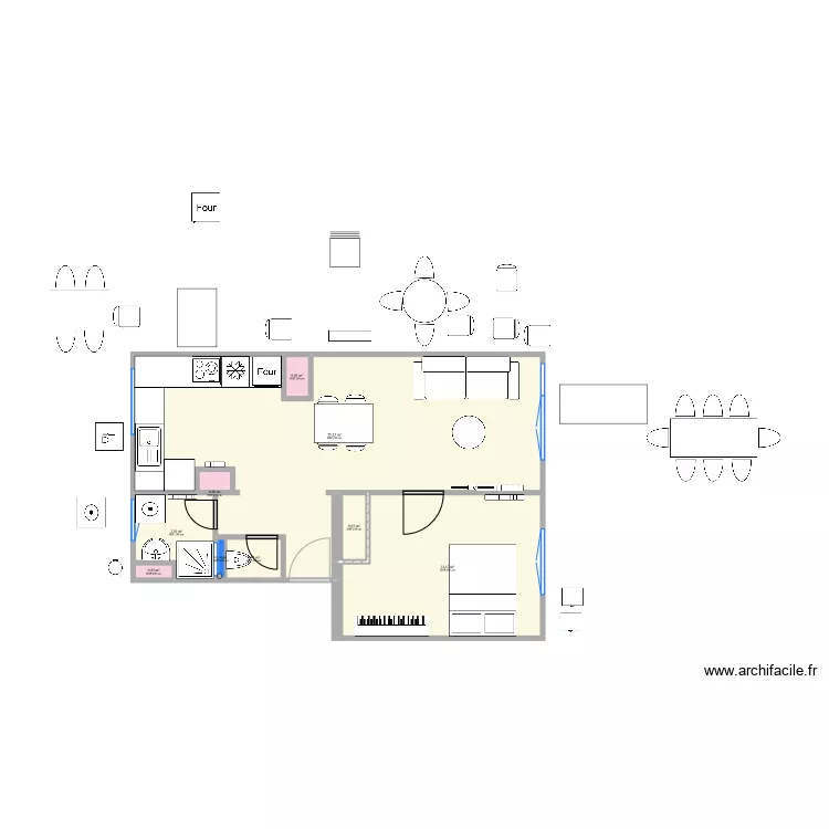 Plan appartement Saint-Fran&ccedil;ois_VBis_non Meubl&eacute;_20220910. Plan de 