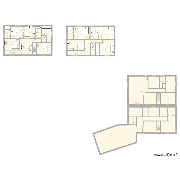 Test. Plan de 36 pièces et 392 m2