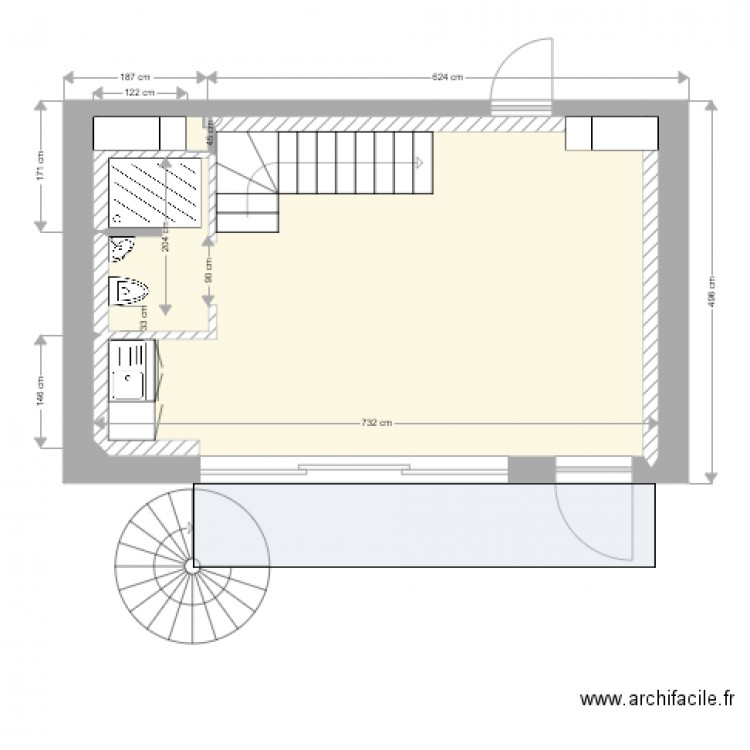 Grenier. Plan de 0 pièce et 0 m2