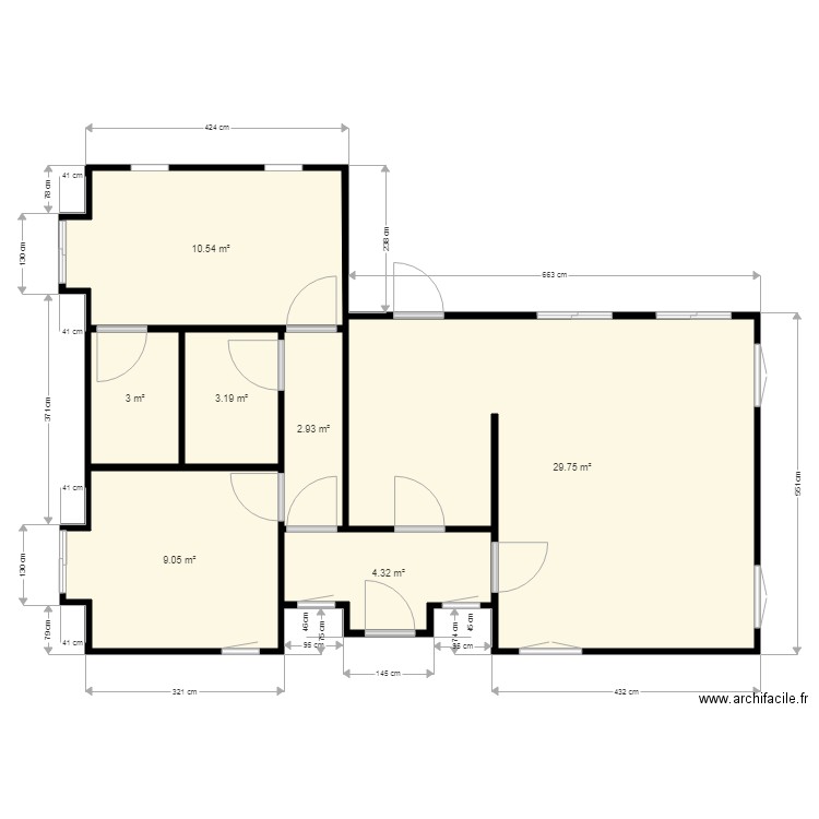 maison 68m carré. Plan de 0 pièce et 0 m2