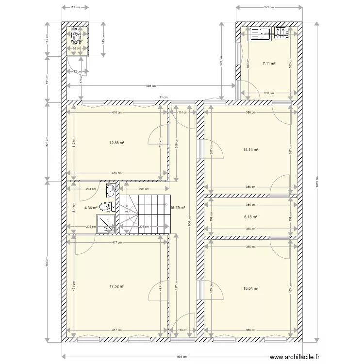 Les Chalets. Plan de 