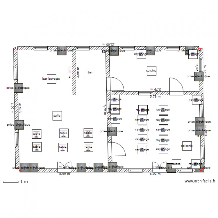 snack bar epicerie 2 Plan dessiné par gegemoreau