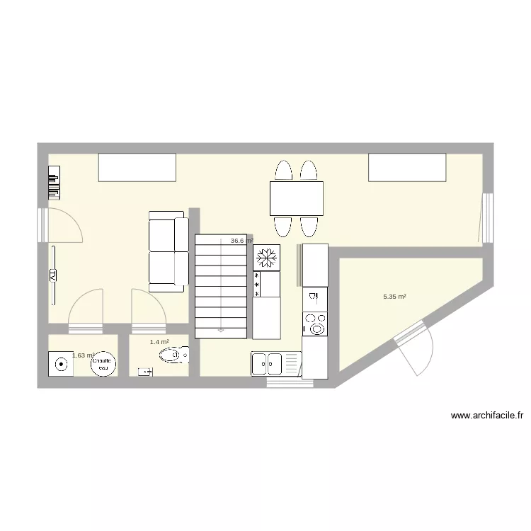 Maison RDC. Plan de 