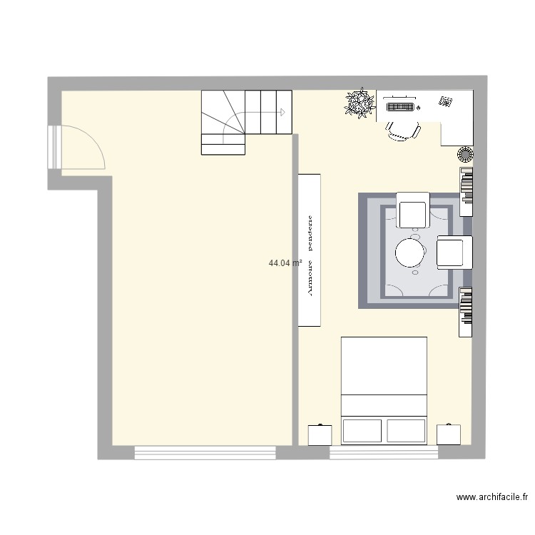 studio 53 M. Plan de 0 pièce et 0 m2