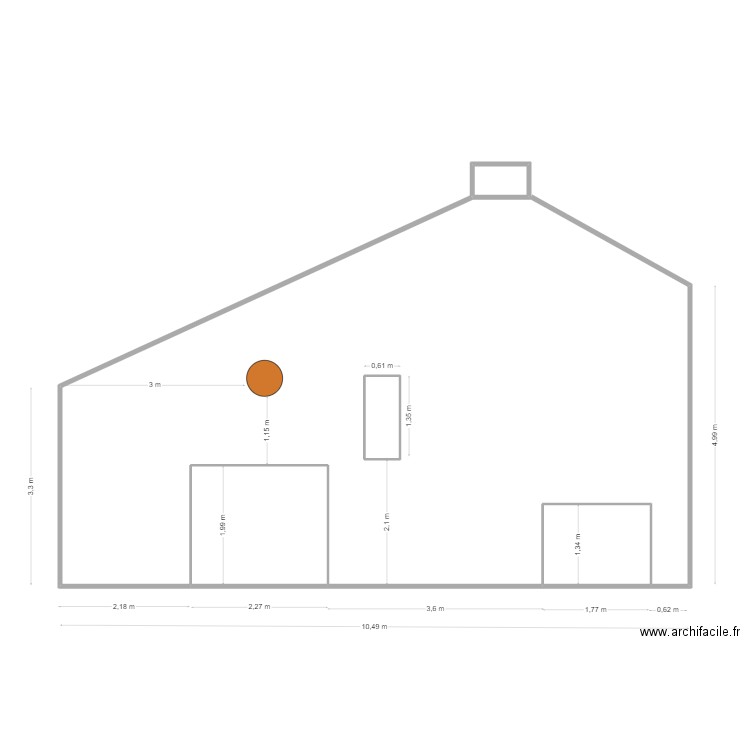 DP4 Façade Ouest Avant, Loquet 04_2023. Plan de 4 pièces et 8 m2