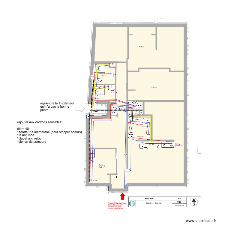 Colbert plomberie. Plan de 0 pièce et 0 m2