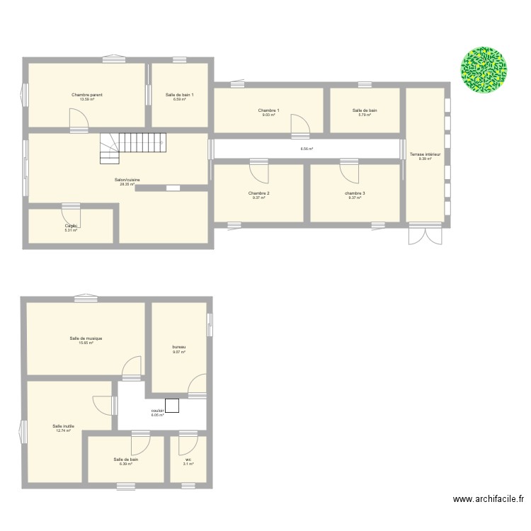 Honey House Plan 16 Pi ces 156 M2 Dessin Par Elion02 Honey House Plan 16 Pi ces 156 M2 Dessin Par Elion02
