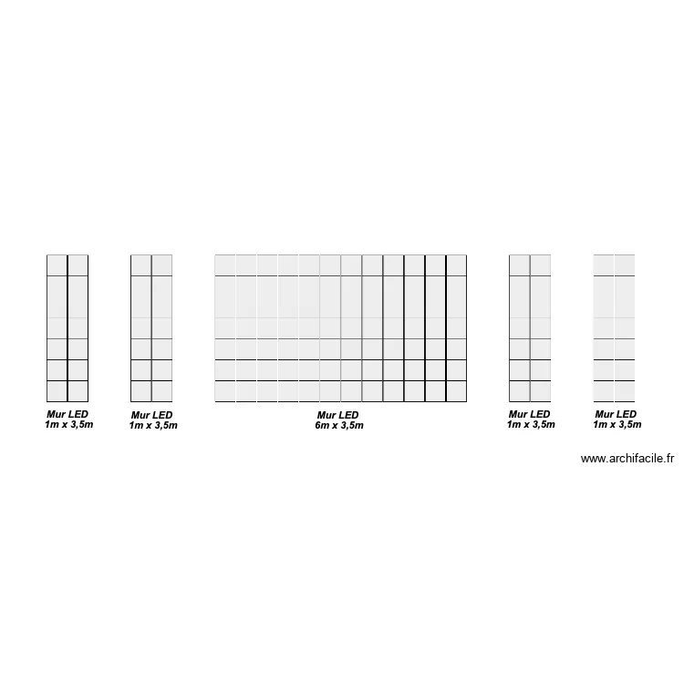 Mur LED Inter Vitalis. Plan de 
