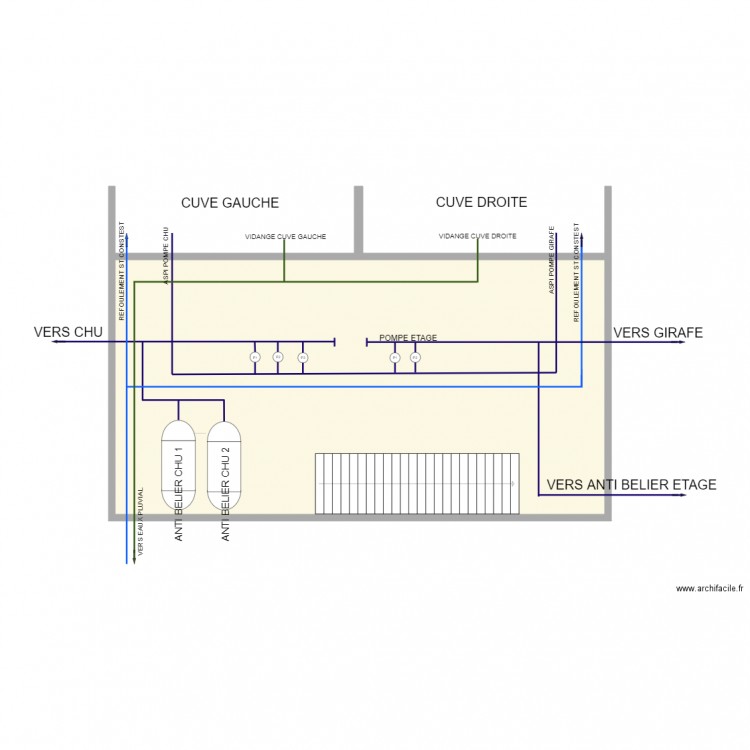 CHU SOUS SOL. Plan de 0 pièce et 0 m2