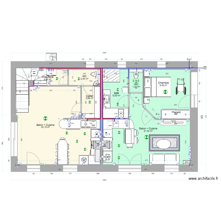 RDC PROJET. Plan de 0 pièce et 0 m2