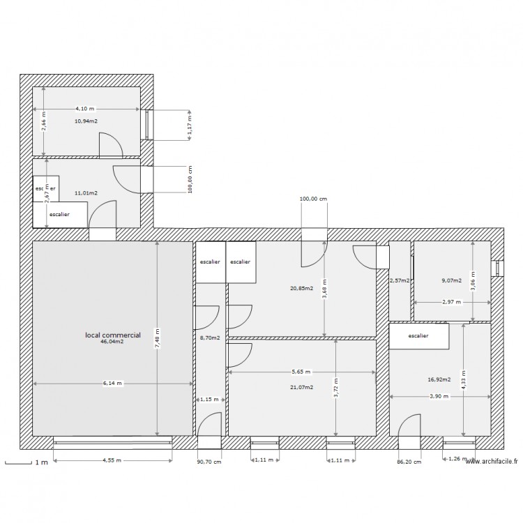 til chatel rdch. Plan de 0 pièce et 0 m2