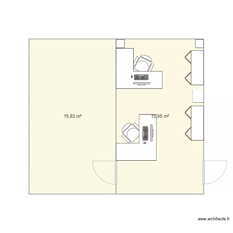 Salle IT Laminoir. Plan de 
