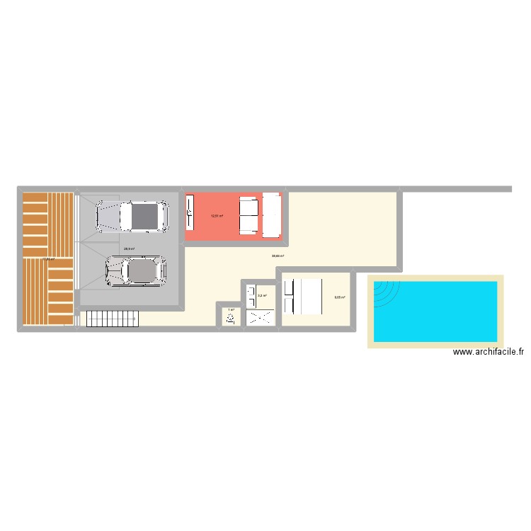 PAVILLON RIVIERE. Plan de 7 pièces et 112 m2