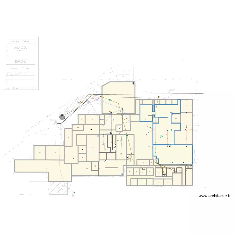 PLAN RESEAUX EAUX USEES MANUGACTURE. Plan de 