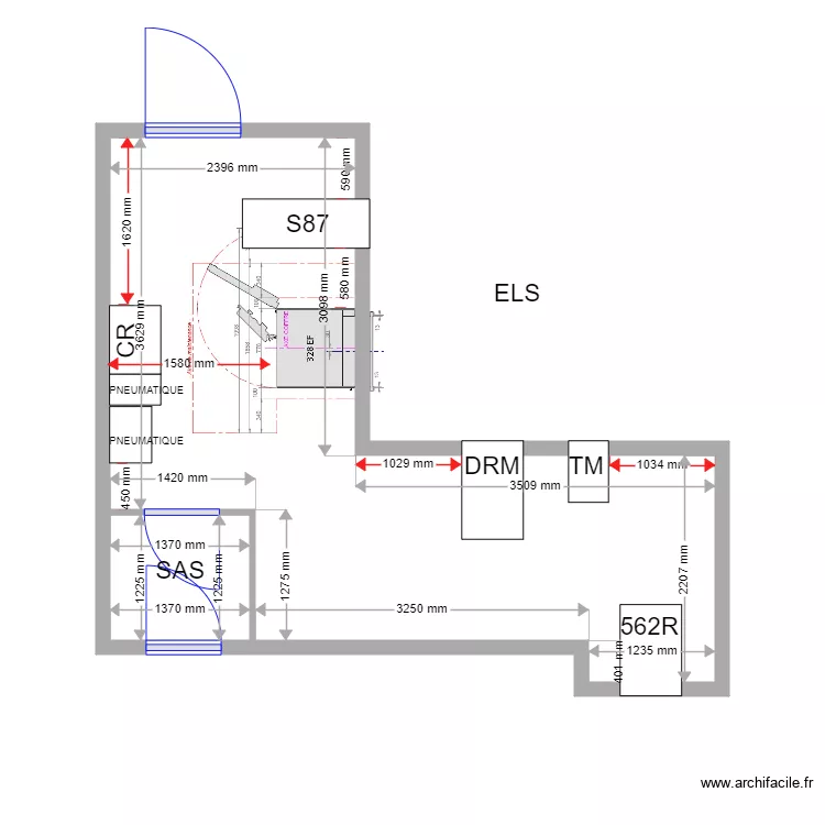 PLAN DE MASSE EXISTANT MARSEILLE ESPACE PRO GRAND LOCAL 328EF. Plan de 