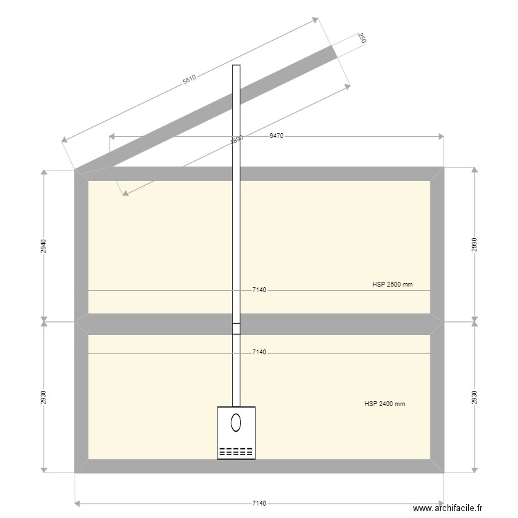 RIVOIRE. Plan de 2 pièces et 33 m2