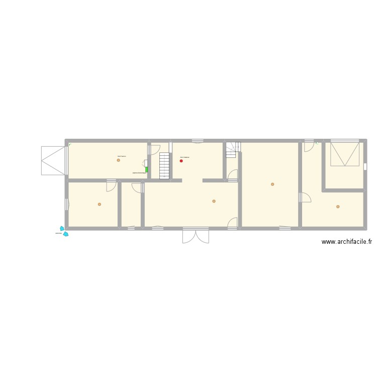 maison hymont RDC. Plan de 7 pièces et 165 m2