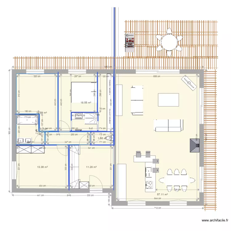 Am&eacute;lie au 1 100 v5bis. Plan de 