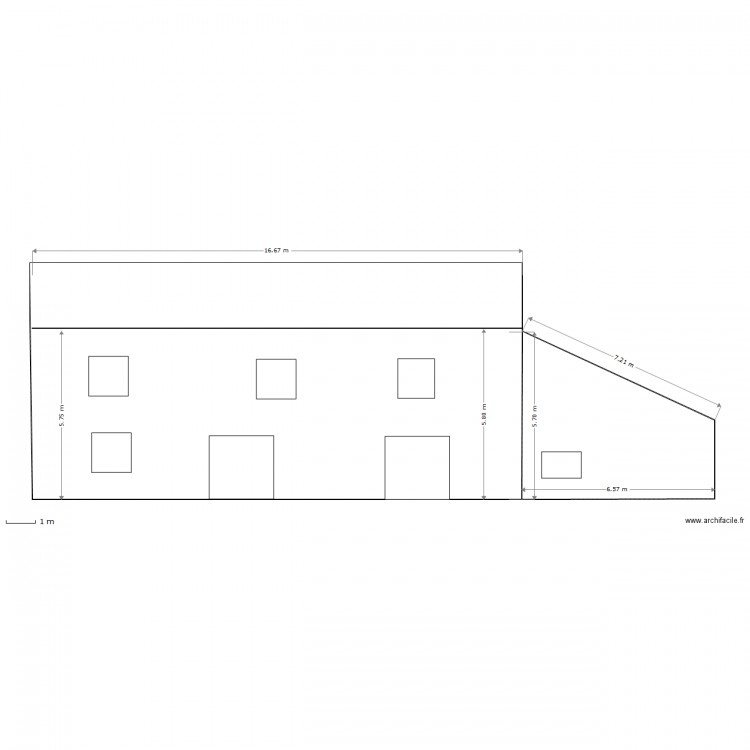 FACADE SUDE3. Plan de 0 pièce et 0 m2