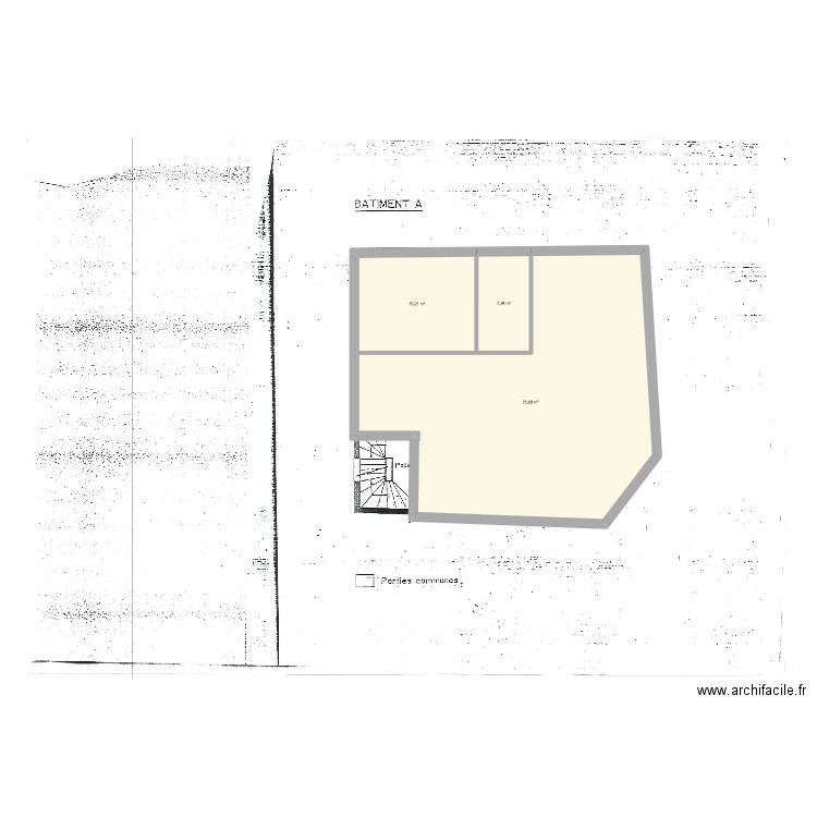 Appart mesures OK. Plan de 3 pièces et 99 m2