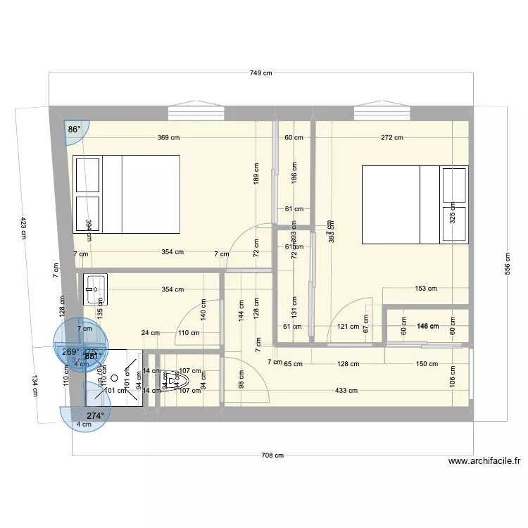 comte granchamp. Plan de 
