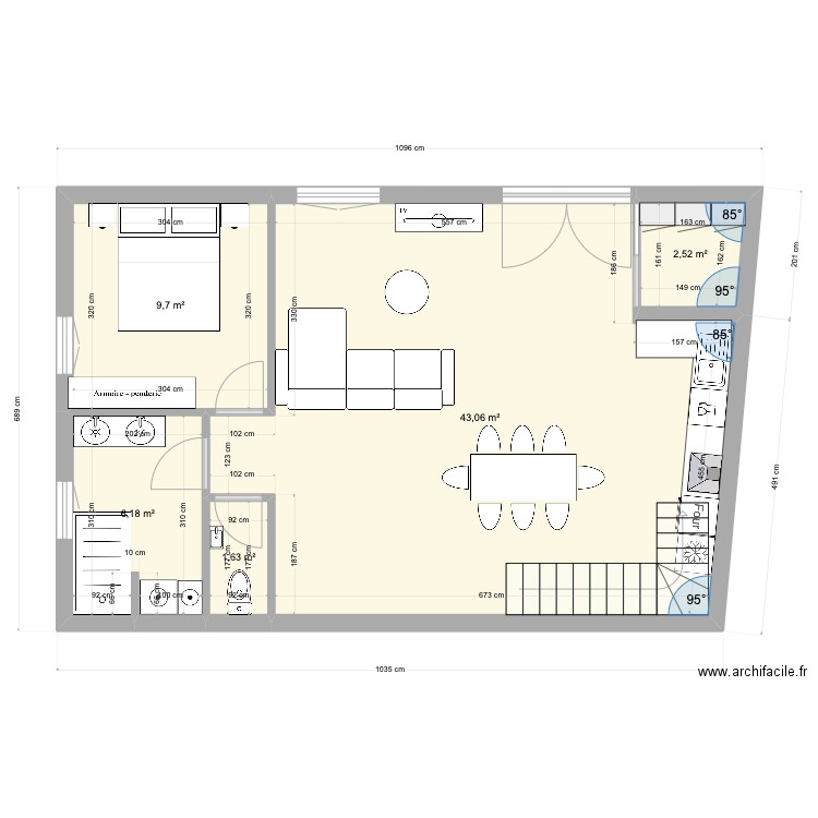 Fabre Gite C V03. Plan de 14 pièces et 123 m2