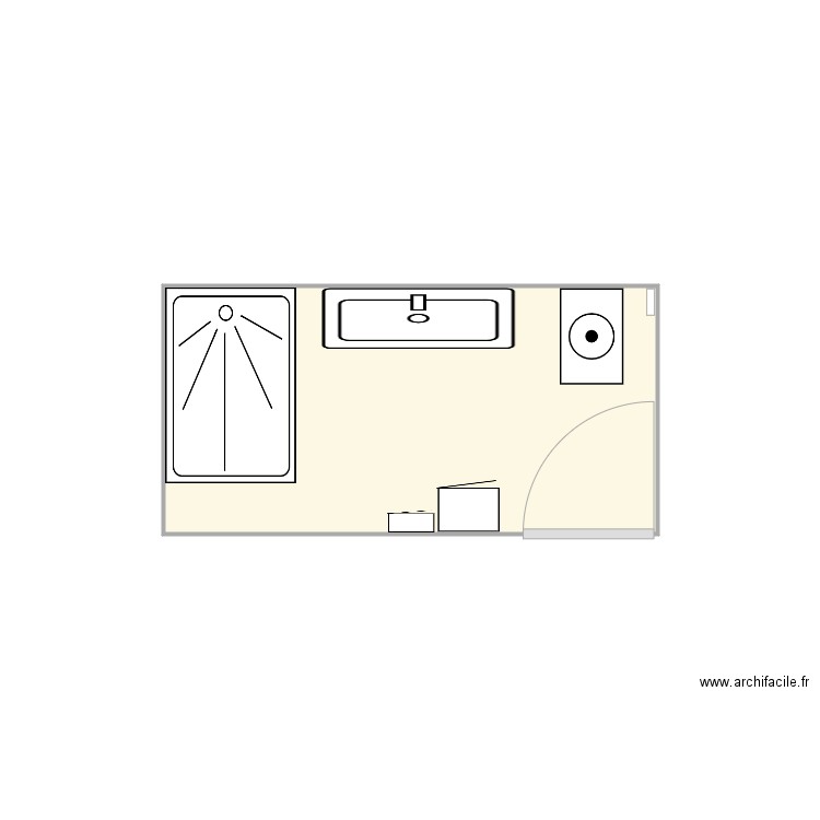 Salle de bain Marc 1. Plan de 1 pièce et 5 m2