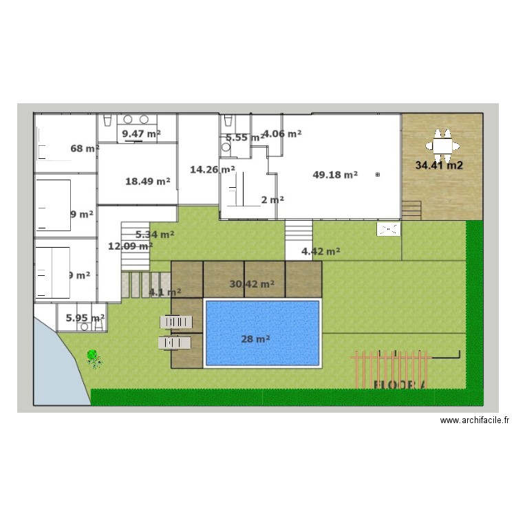 beach aménagement. Plan de 0 pièce et 0 m2