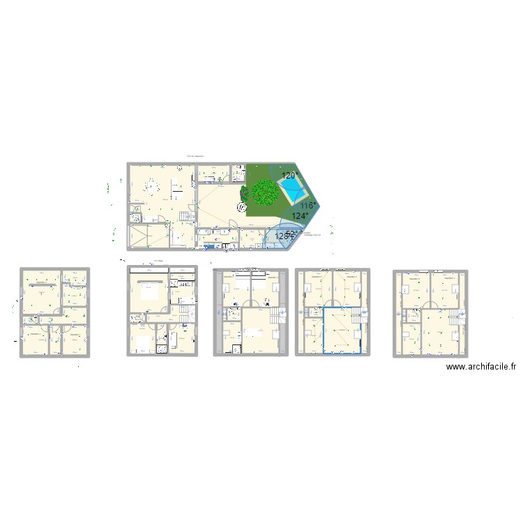 IBRAHIMA. Plan de 47 pièces et 525 m2