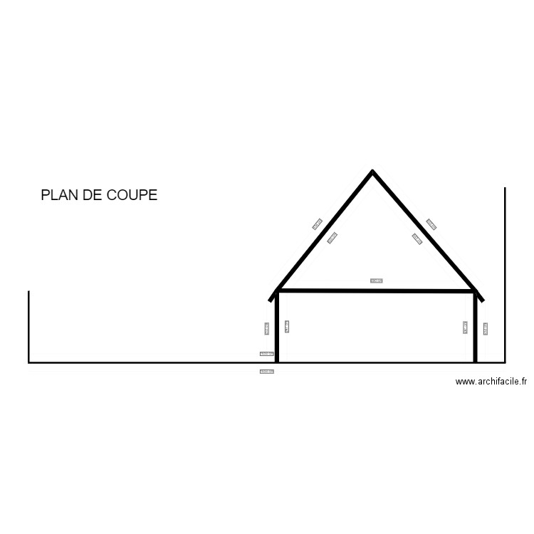 plan de coupe. Plan de 0 pièce et 0 m2