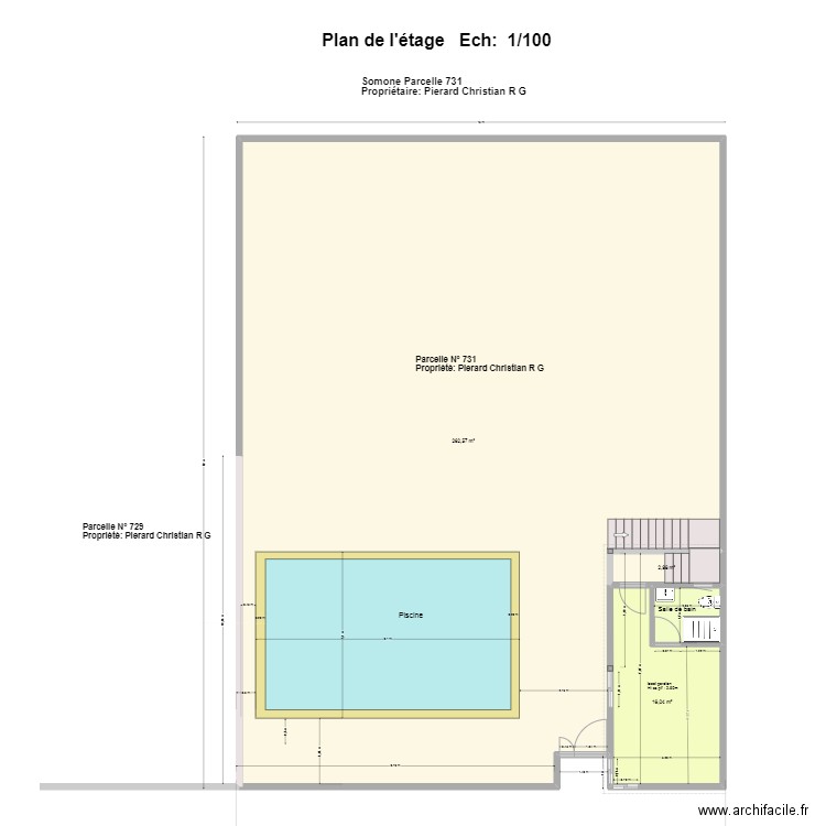 Somone terrain amenagement 3. Plan de 4 pièces et 285 m2