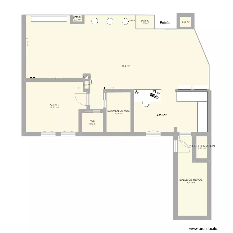 MAGASIN A LA BIEN. Plan de 
