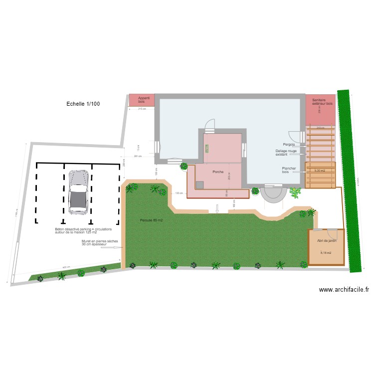 Six Fours les Plages  aménagement extérieur Projet 3. Plan de 0 pièce et 0 m2