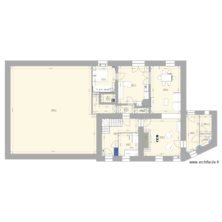 Le Moulin 2. Plan de 25 pièces et 495 m2