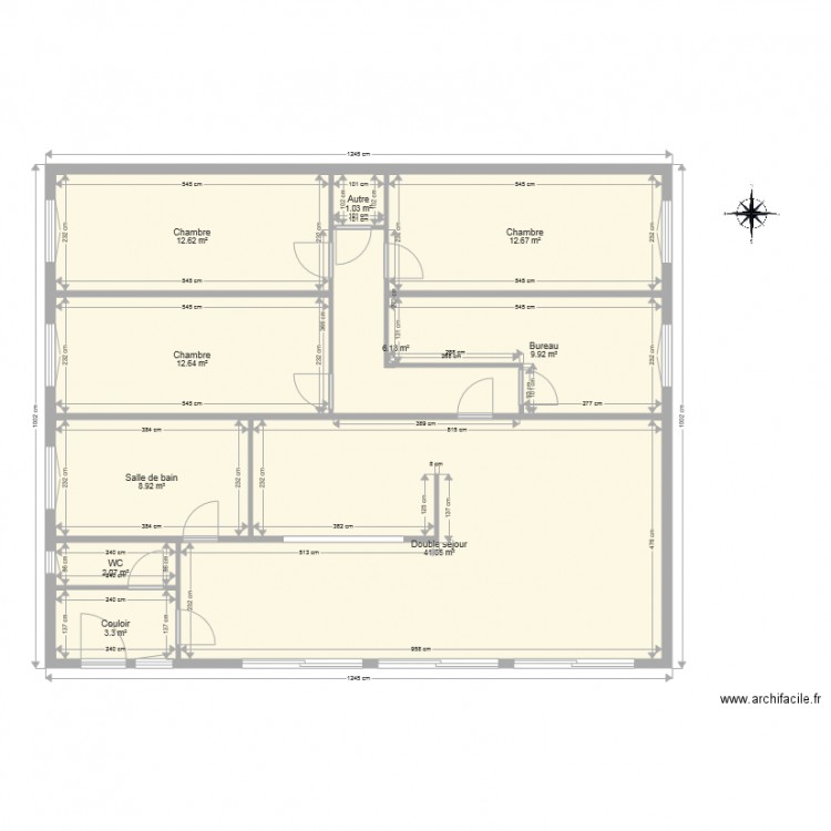 plan sur 1 étage cotation. Plan de 0 pièce et 0 m2