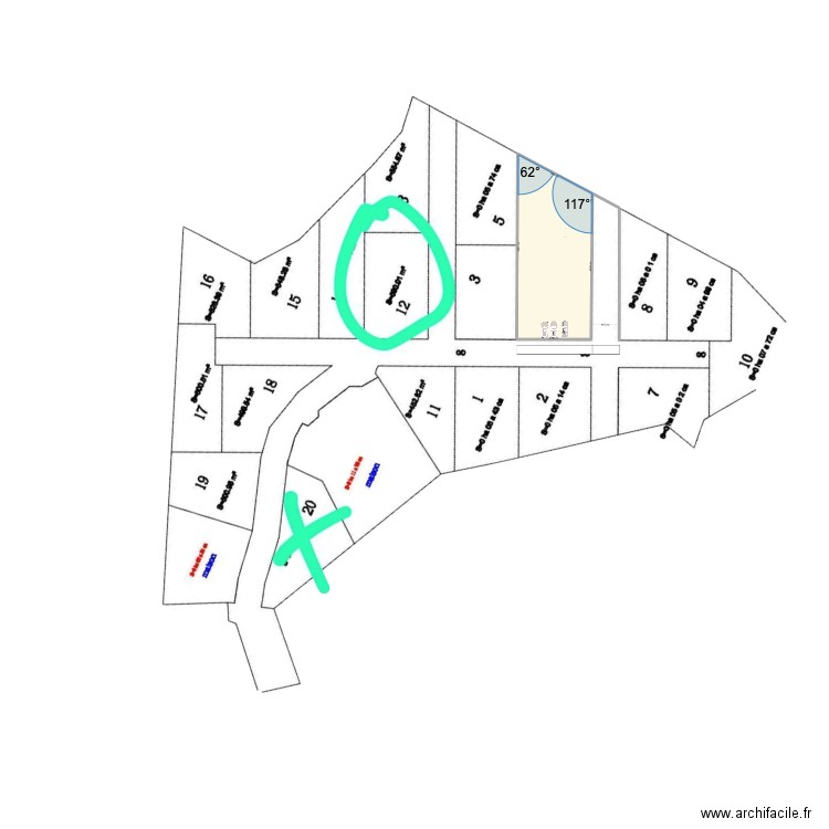 chez Issa V 2V. Plan de 1 pièce et 1085 m2