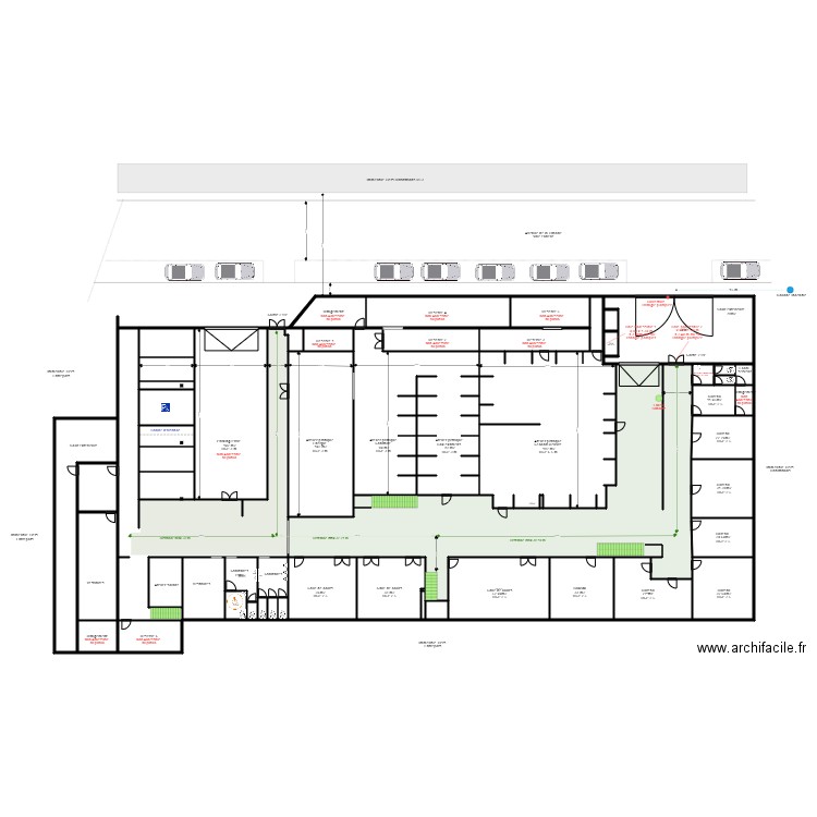 Greta accés pompiers . Plan de 0 pièce et 0 m2