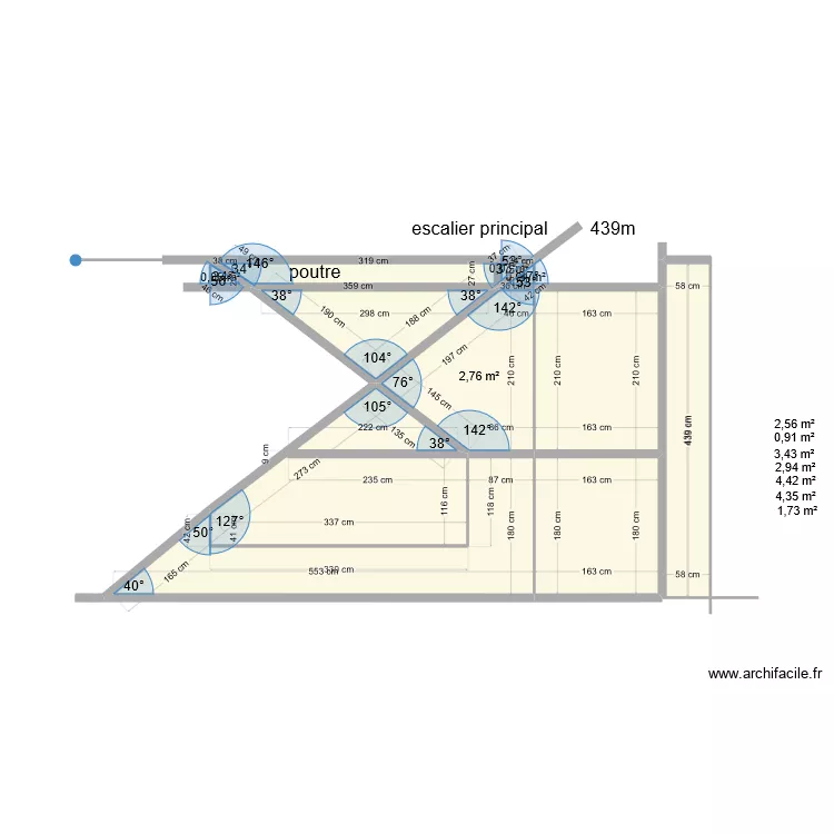 double escalier pontiac 11. Plan de 
