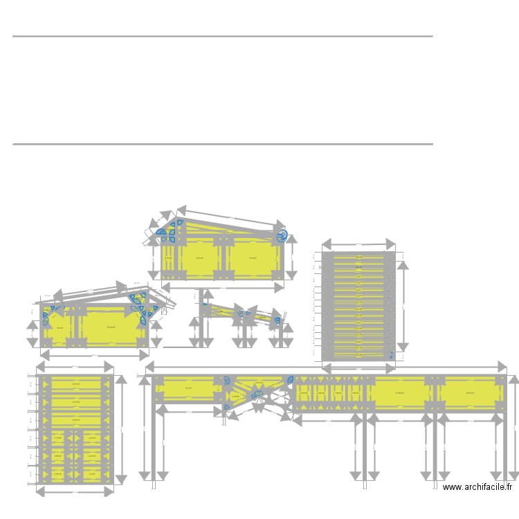 Bergerie. Plan de 46 pièces et 177 m2